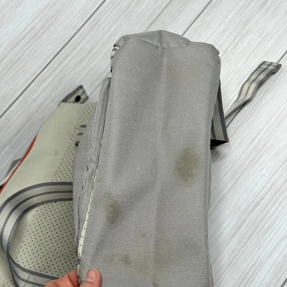 Convertible Backpack Tote Bag Cream Gray Orange‎ Accents Travel Casual